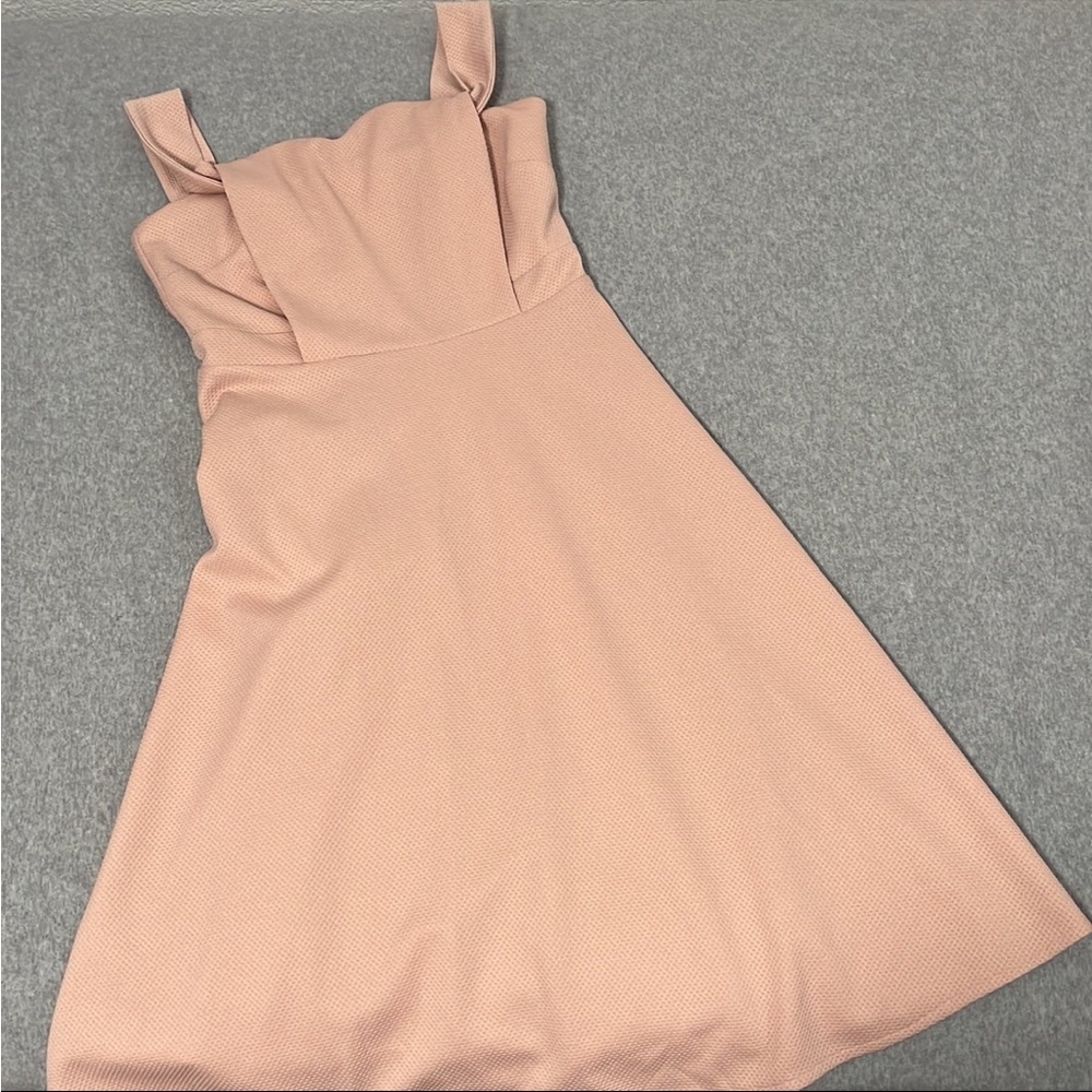 Asos Pink Strap Dress Size 6 Twee Cocktail Summer Preppy Hoco Fit And Flare